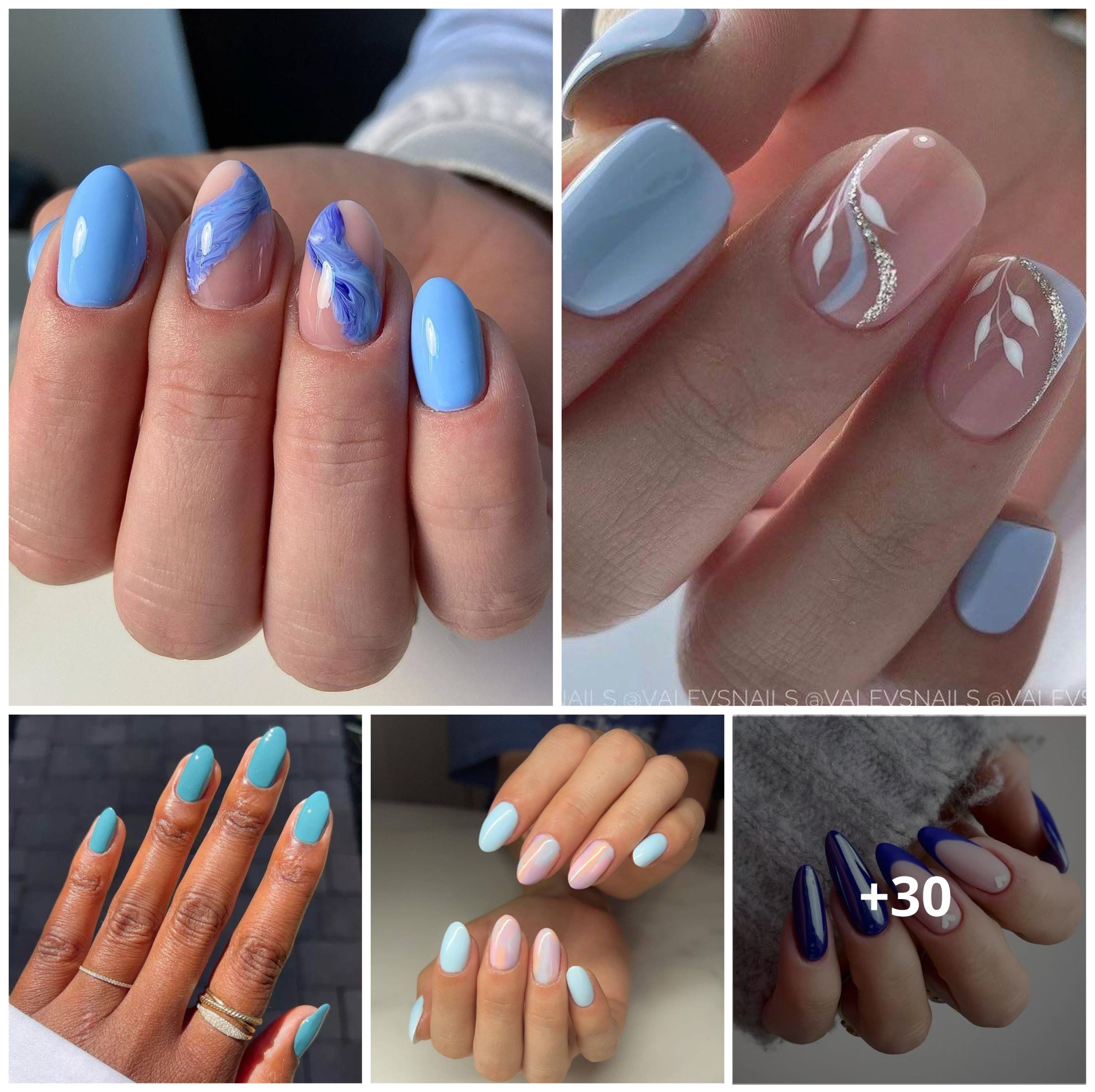 30 Simple Yet Gorgeous Blue Manicures For The Ultimate Chic Vibe