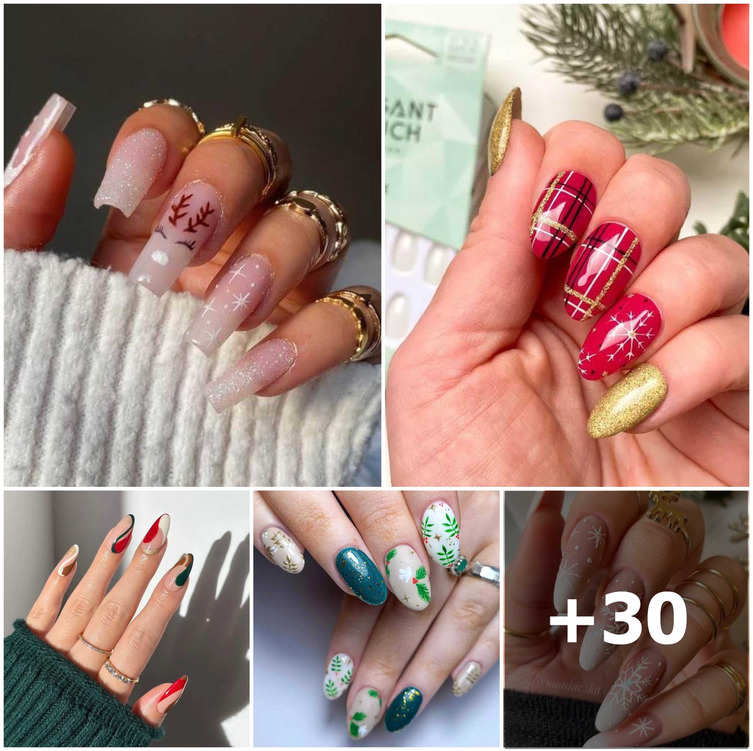 30 Simple and Elegant Christmas Nail Ideas for the Festive Season