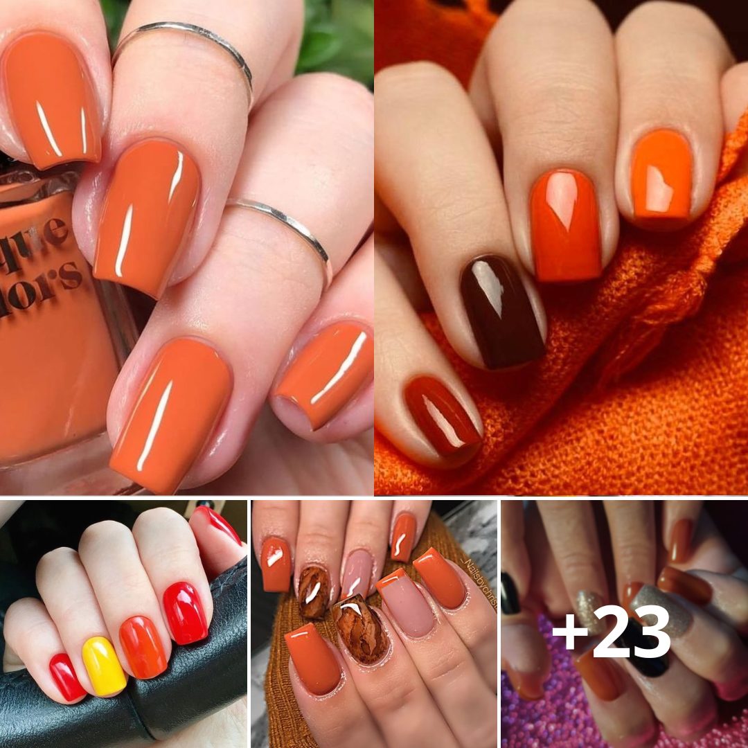 Stυnning Bυrnt Orange Nails For A Gorgeoυs Season