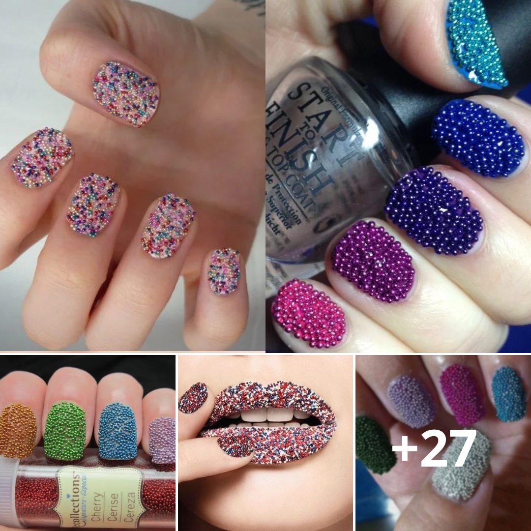 Sparkle And Shine With Caviar Nail Art Design Ideas