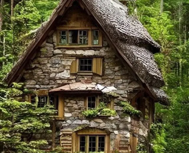 Embracing Serenity | An Enchanting Wood and Stone Cabin