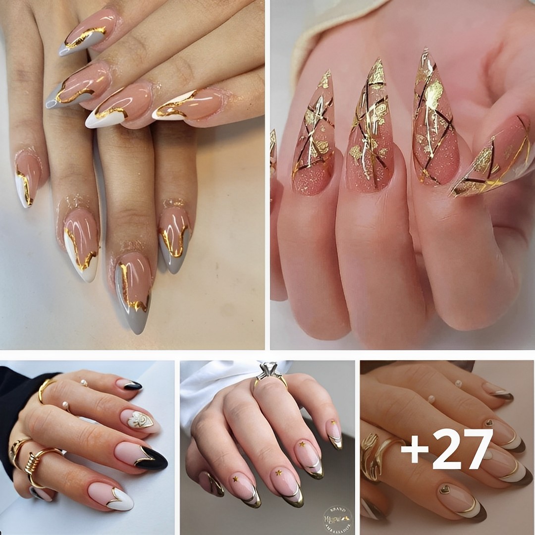 38 PH๏τos: Luxurious Gold Nail Ideas To Match Your Style