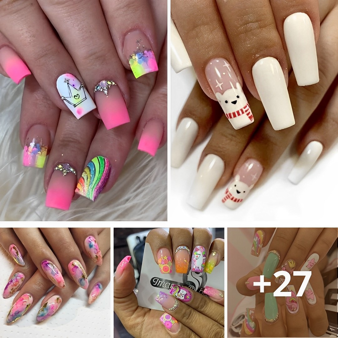 32 Cute Nail Art Ideas That You Can Rock With Your Kids