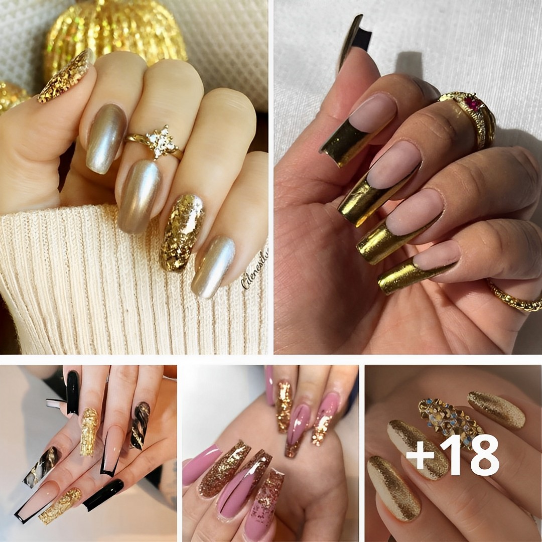 50 Stunning Gold Glitter Nails to Enhance Your Natural Beauty