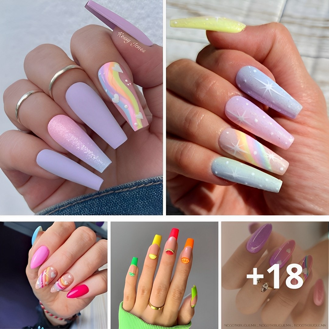 30 Rainbow-Colored Nail Designs to Boost Your Mood Immediately