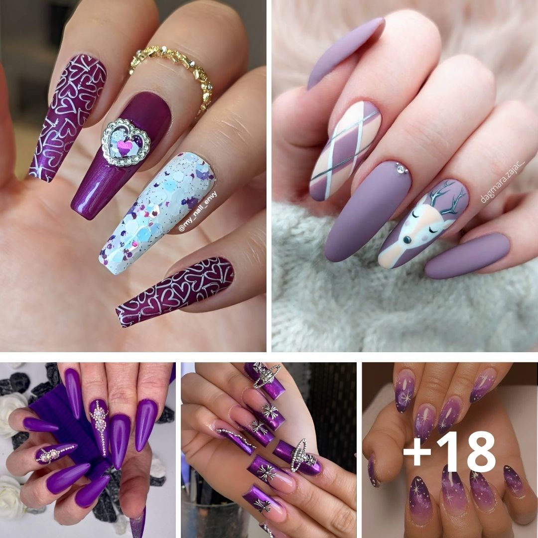 30 Ideas Irresistibles de Uñas Moradas para Probar en tu Próxima Visita al Salón