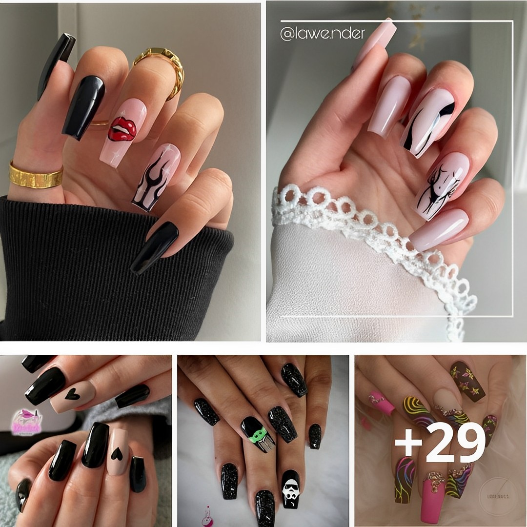 40+ Gorgeous Nail Designs Featuring Black