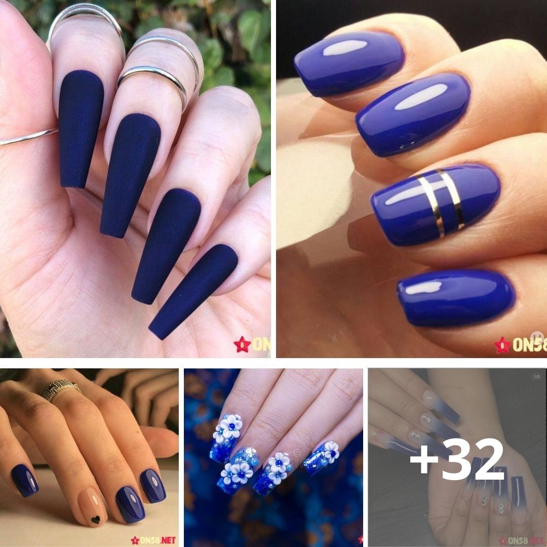 Try These 49 Blue Nail Designs For Your Next Manicure