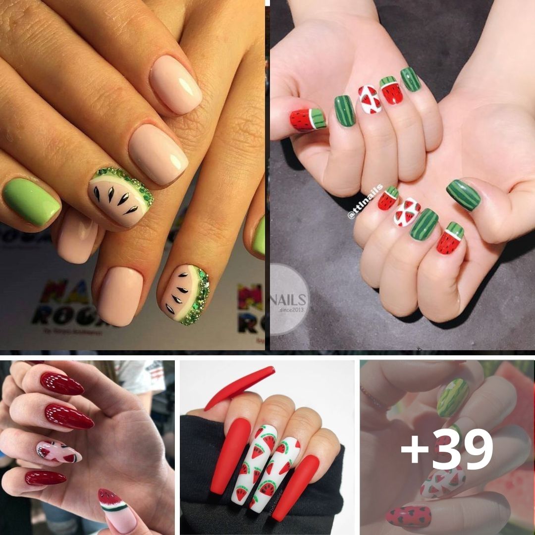 40+ Chic Watermelon Nails To Try Out