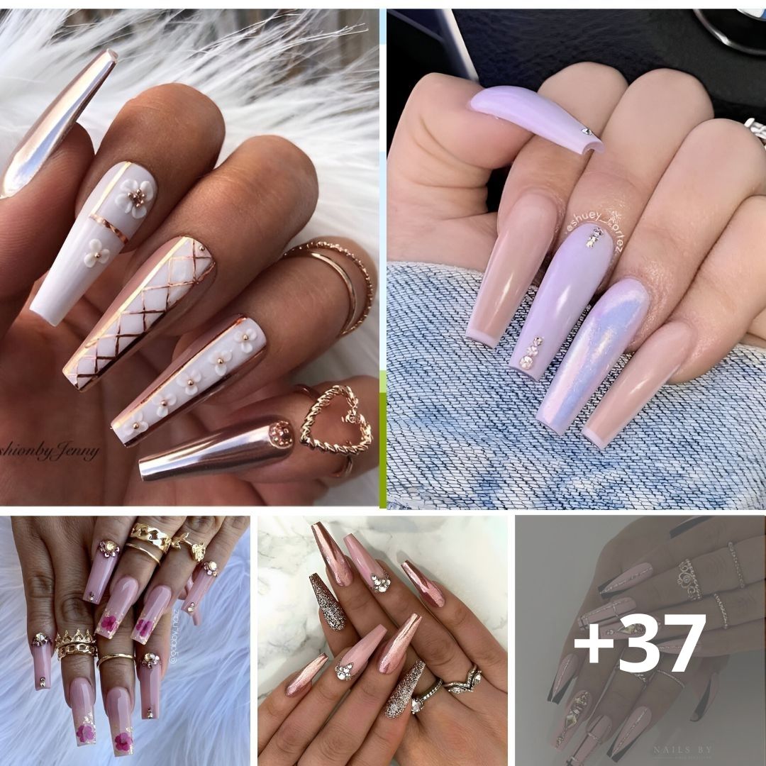 40 Glamorous Coffin Nail Ideas For The Ultimate Charm