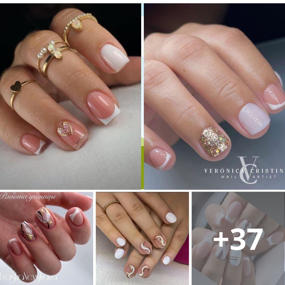 70 Graceful Short White Nail Designs For Beauty Queens