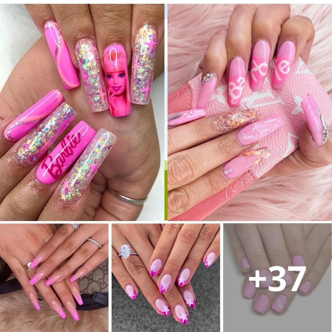 Embrace the Barbiecore Trend with These 54 Fabulous Barbie-inspired Nail Designs