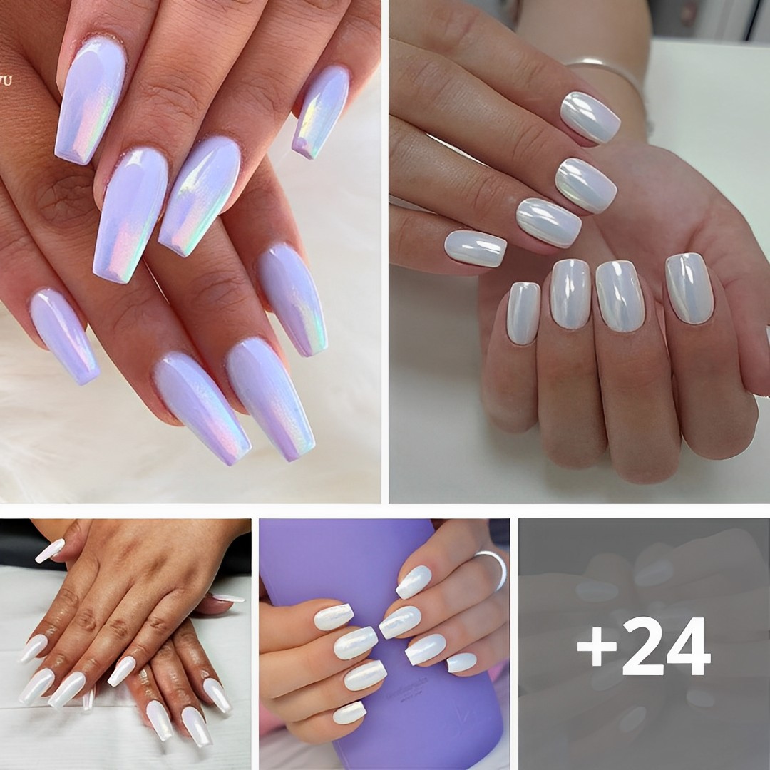 Best Elegant White Chrome Nails Designs