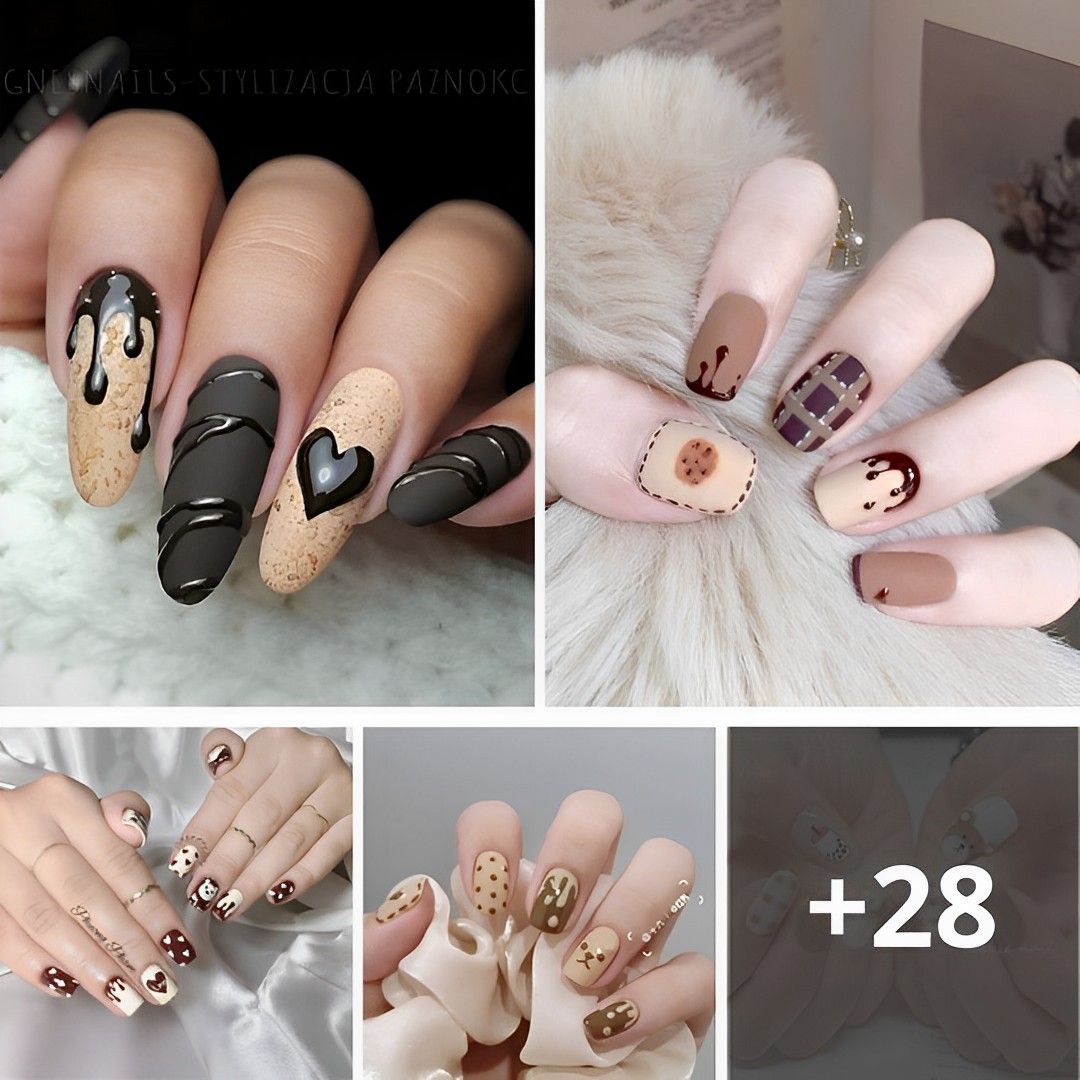 35 Chocolate Nail Art Designs That Are Sweeter Than Candies