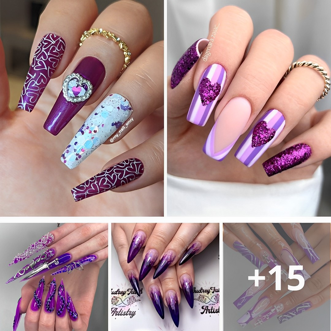 60+ Stunning Purple Nails to Rock!