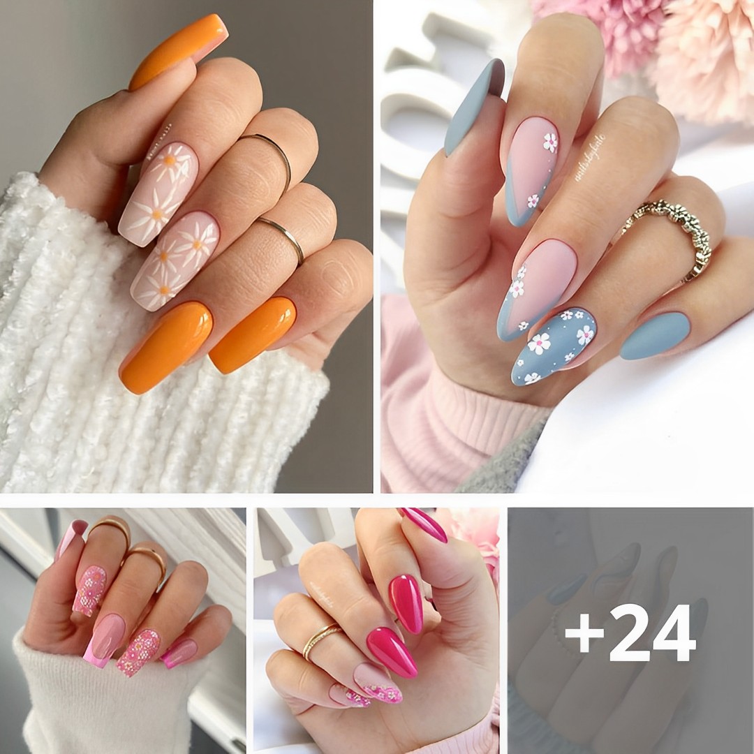 40 flower nails which are fun and classy