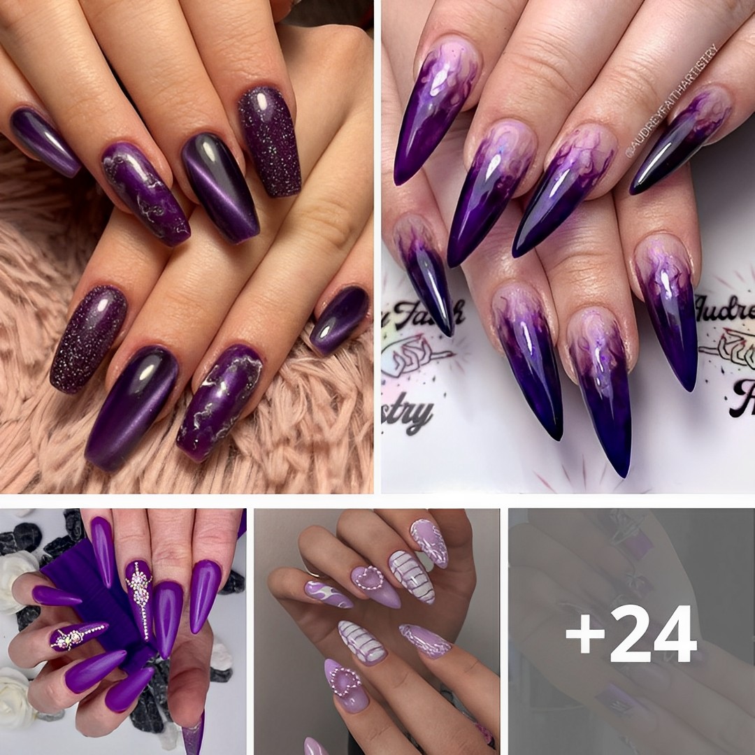 Radiant Elegance: Stunning Purple Nail Designs to Rock!