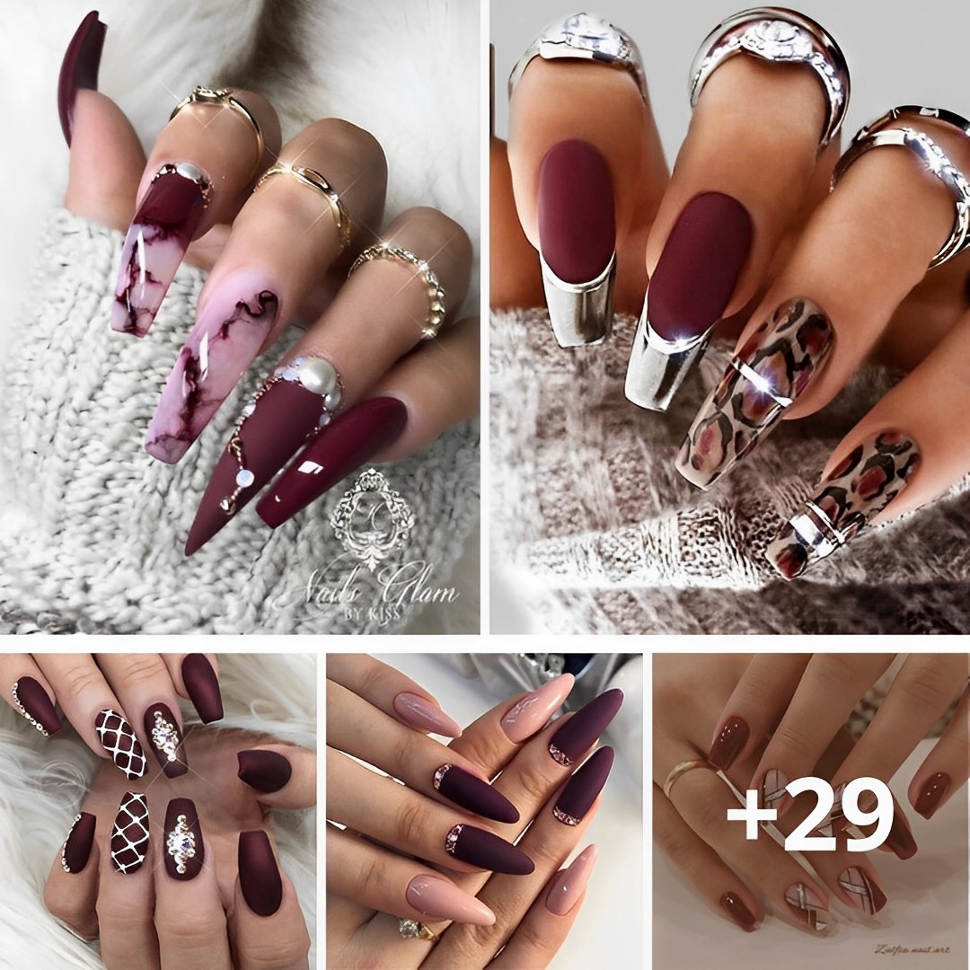 29+ Stunning Burgundy Nail Designs for Your Next Manicure