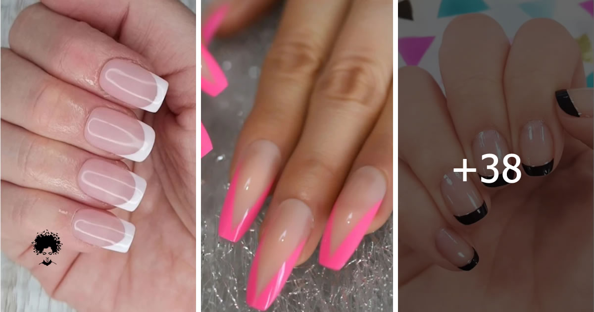 41 PH๏τos: French Manicure 2022 With A Revisited And Trendy Design!