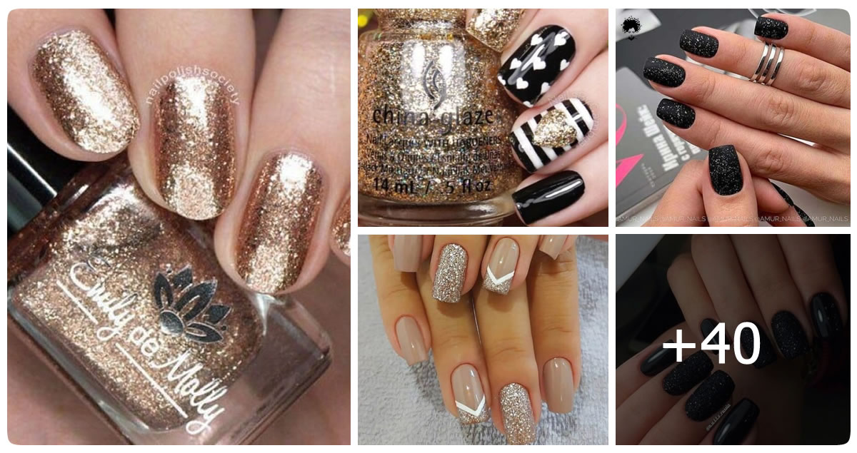 43 PH๏τos: Sparkly New Years Nails Designs For Every Kind Of Night