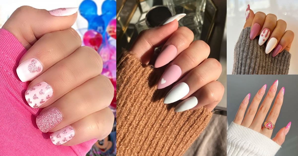 43 Pink and White Nail Design Ideas for 2022