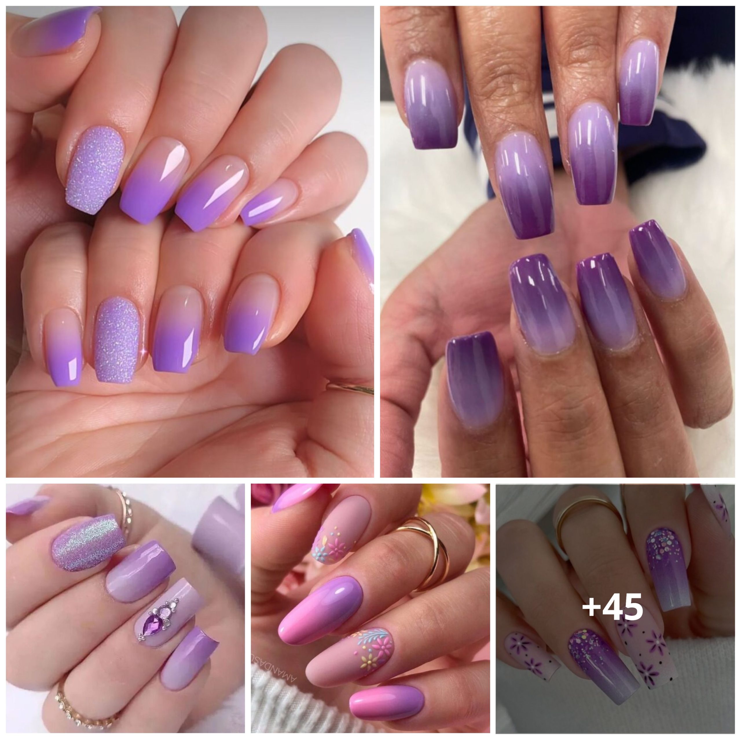 45+ Purple Ombre Nails with a Subtle Twist for the Perfect Glam Look