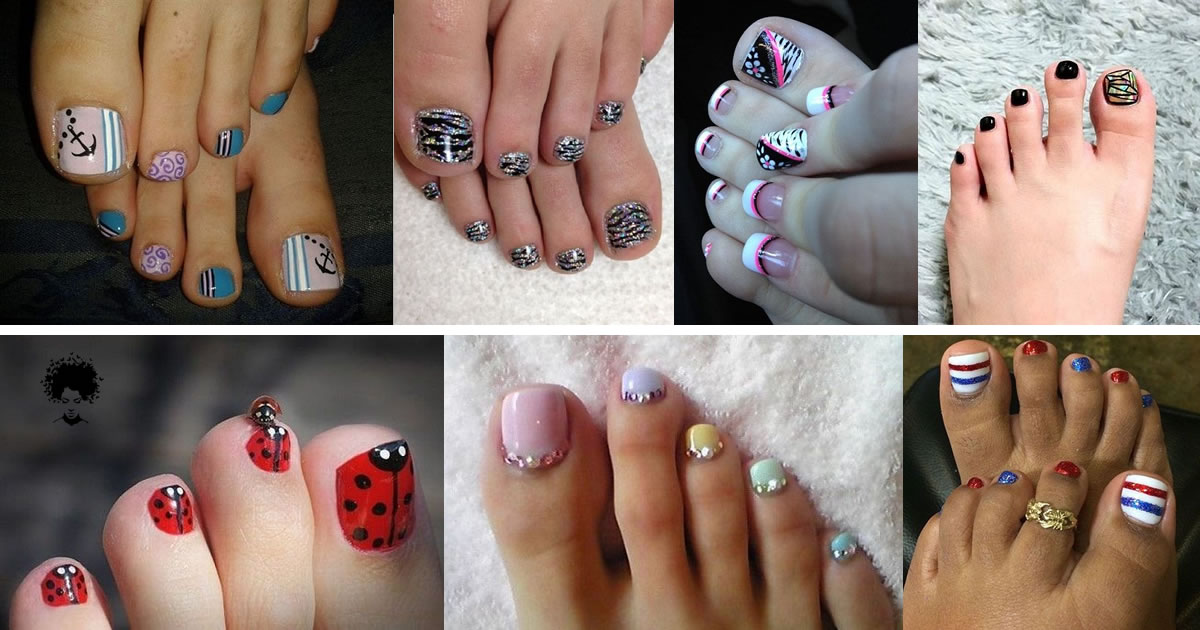 49 Strikingly Easy Toe Nail Designs (2022)