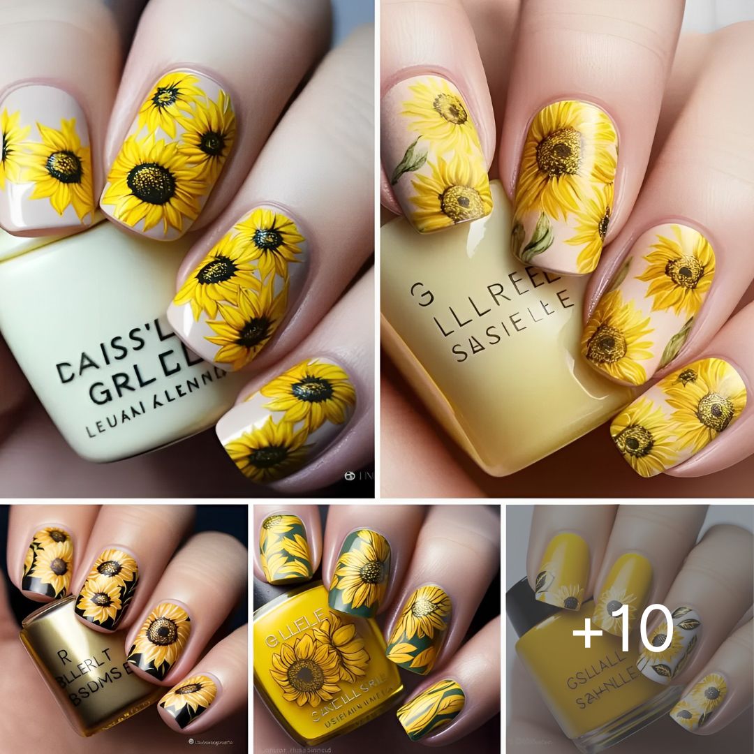 10 Attractive Sunflower Nail Designs You’ll Love