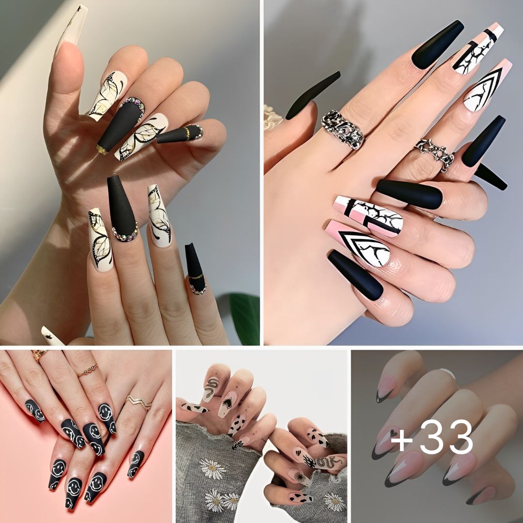 33 Enigmatic Black Nail Concepts For A Mysterious Look