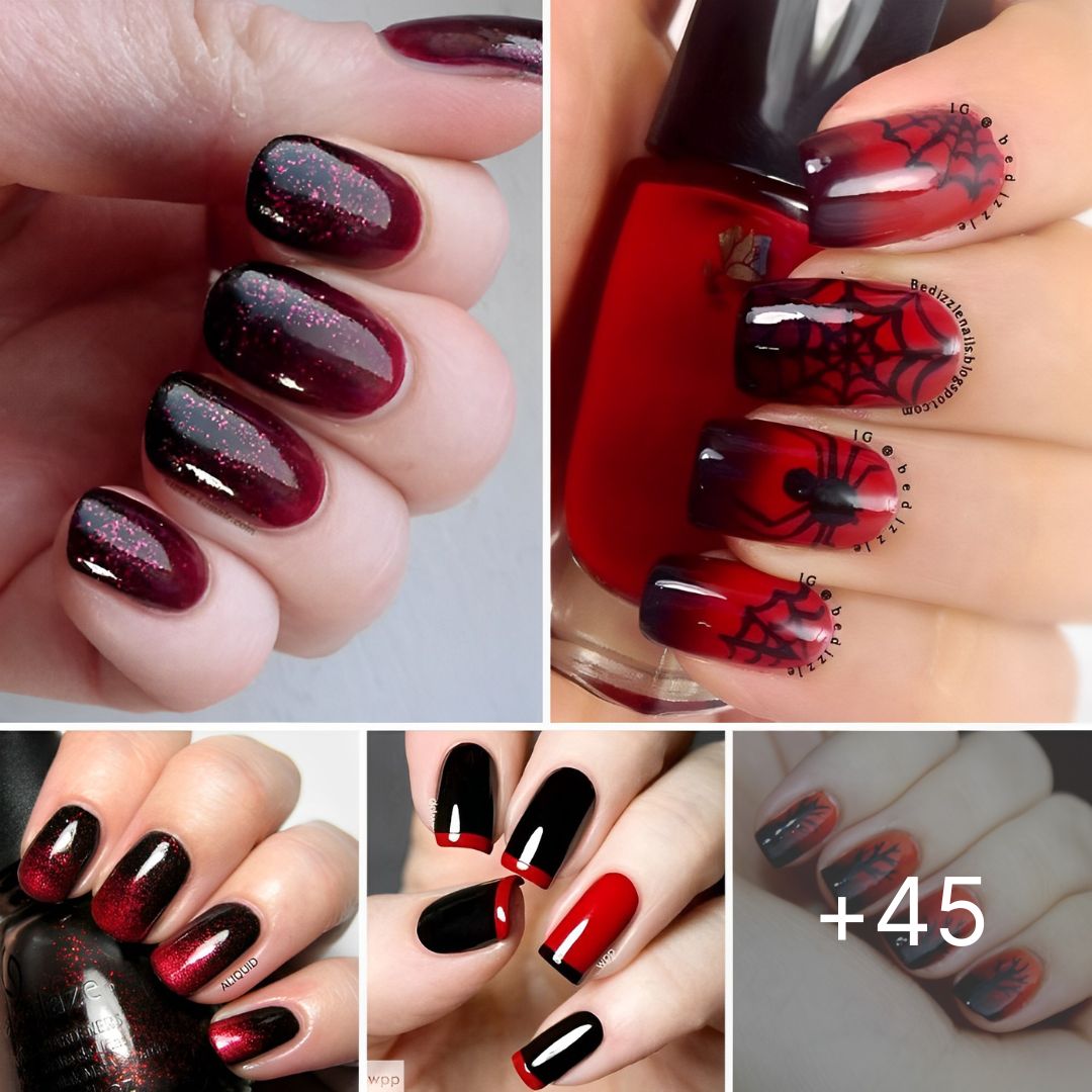 45+ of the Top Red and Black Nail Designs for 2023