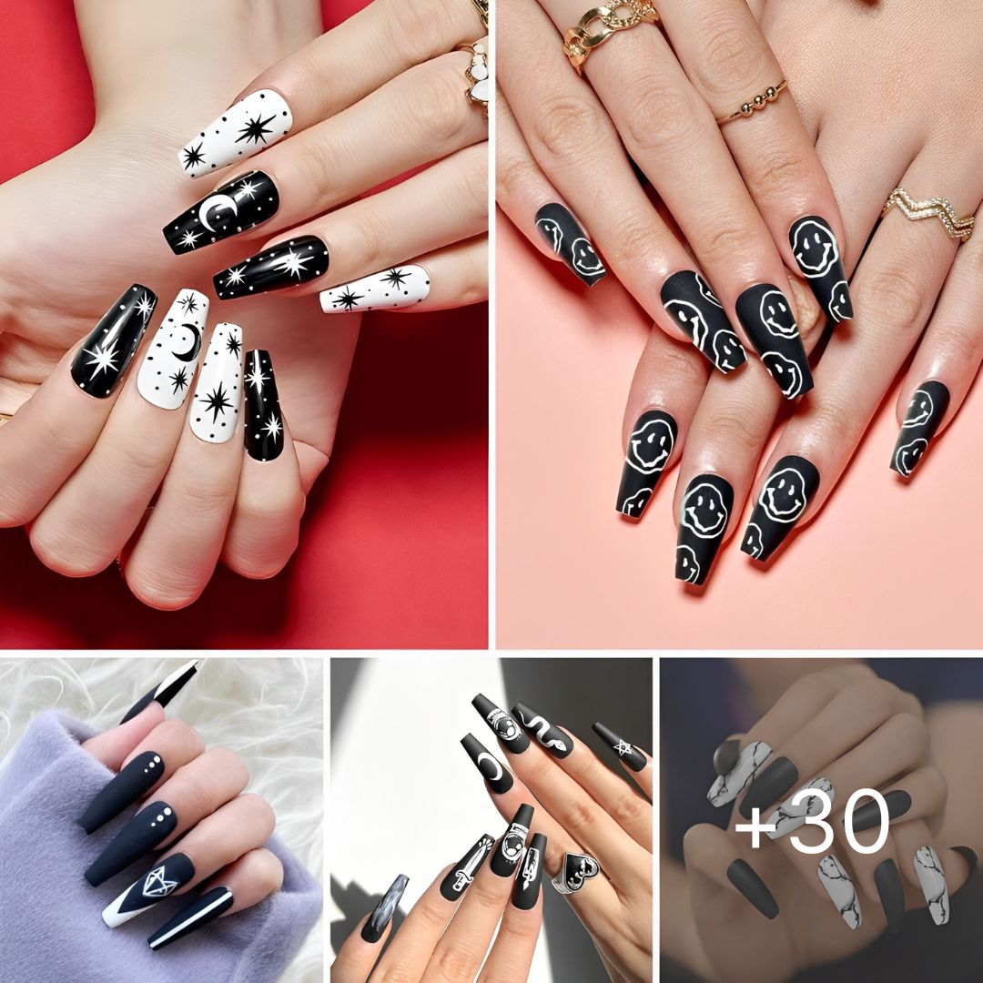 30 Black and White Nail Designs That Are a Huge Hit Right Now