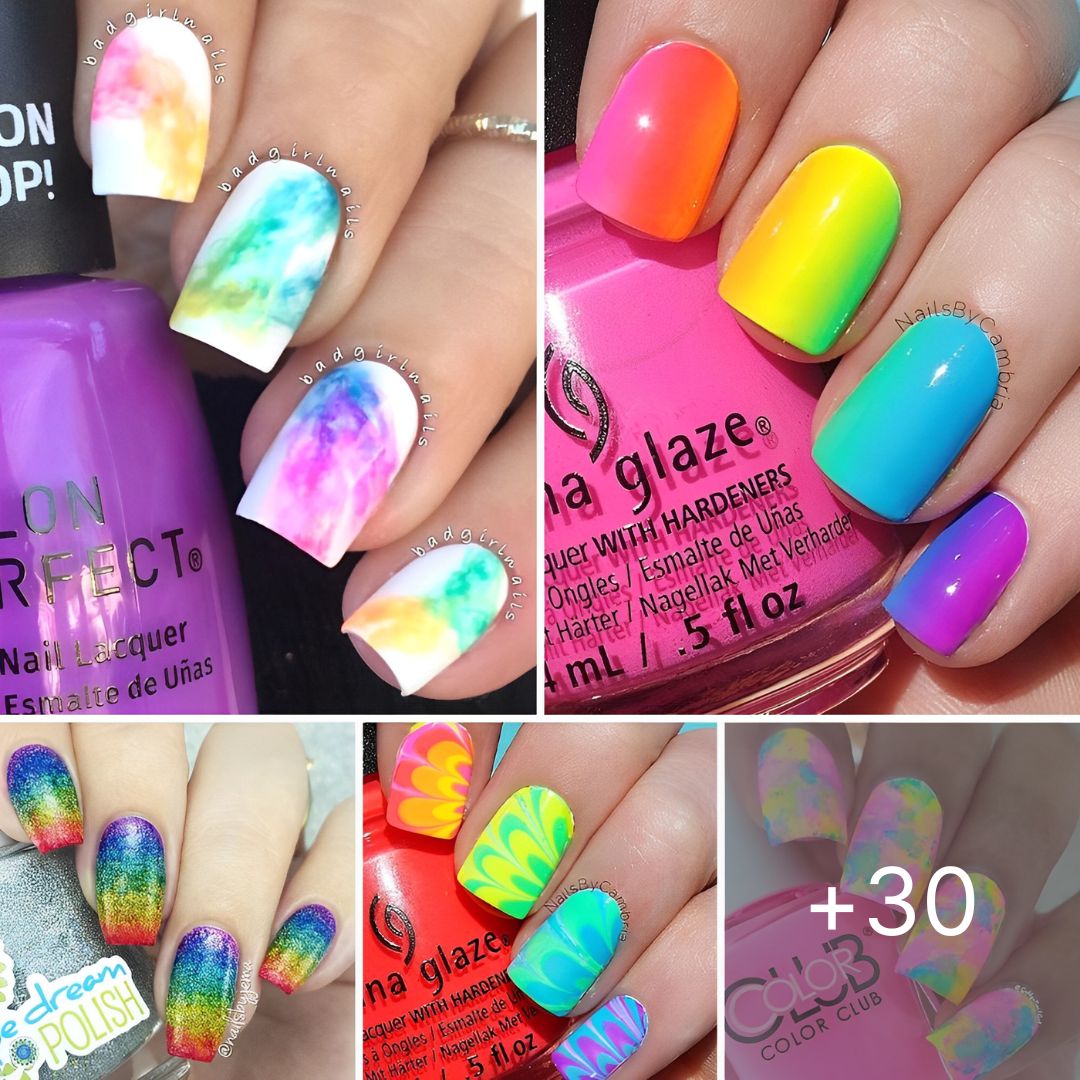 30+ Rainbow Nail Artwork Concepts