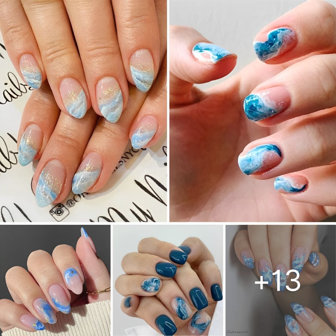 13 Beautiful Ideas To Paint Your Nails With Sea Waves