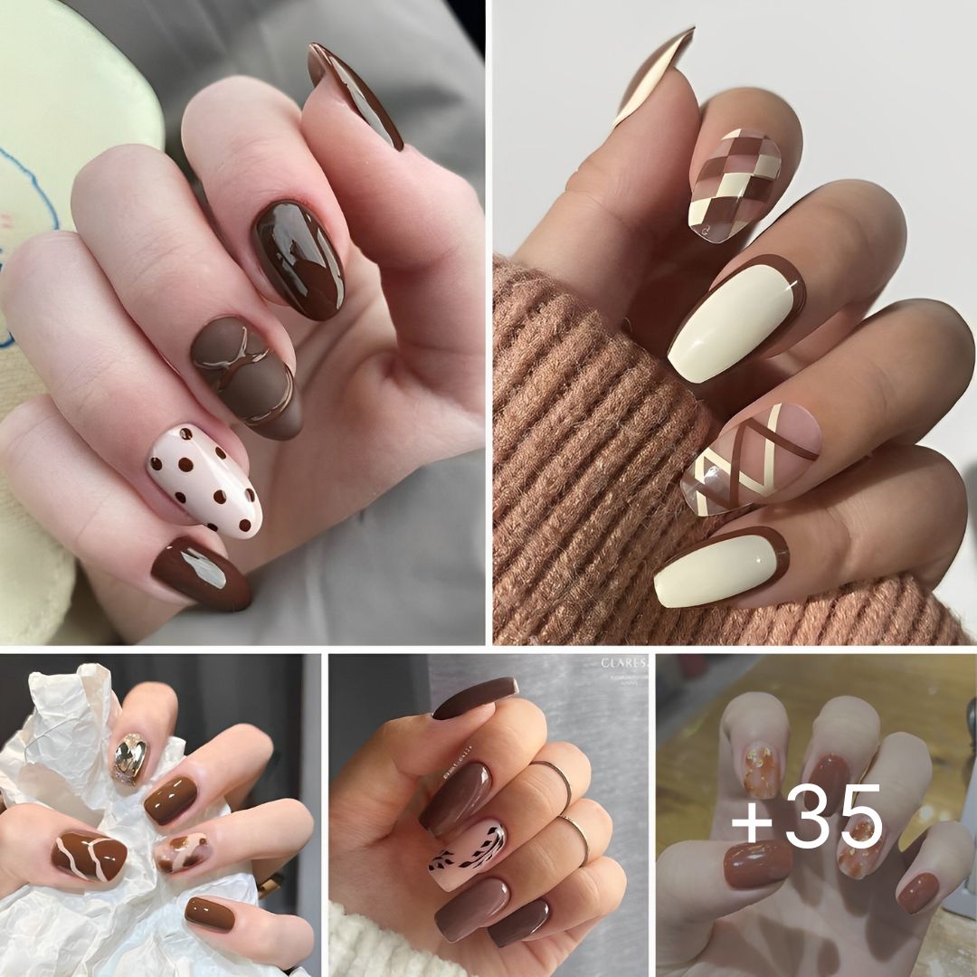 35 Quick Brown Nails That Each Fairly Girl Loves