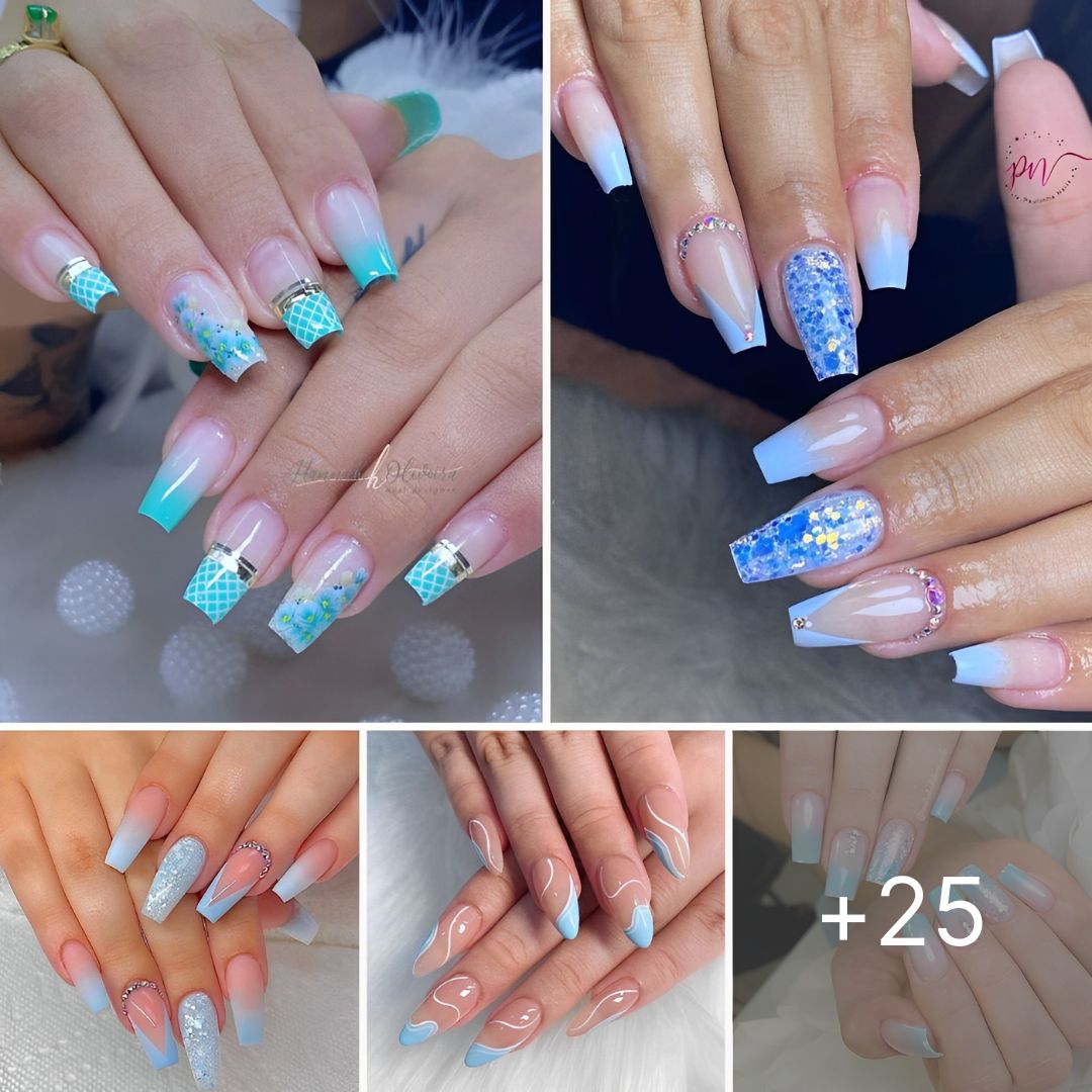 In search of some recent and enjoyable nail concepts? Look no additional than these 53 Blue Sky Nails Concepts!