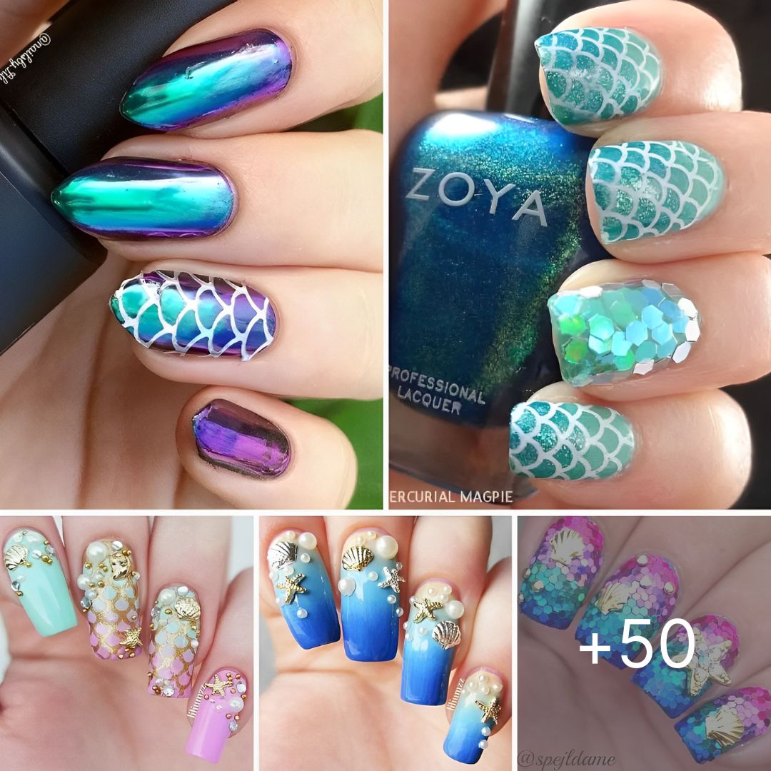 50 Best Mermaid Nail Arts to Express Your Personality