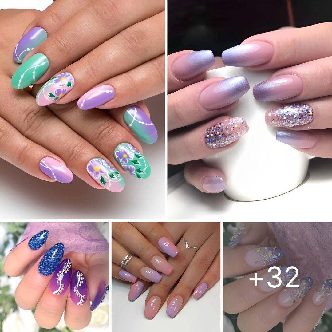 32 Beautiful Purple Ombré Nail Design Concepts