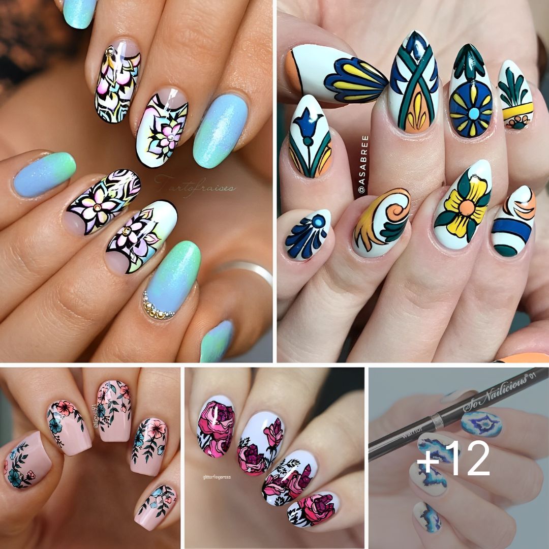 12 Extremely Lovely Nails That Are Fully Hand Painted