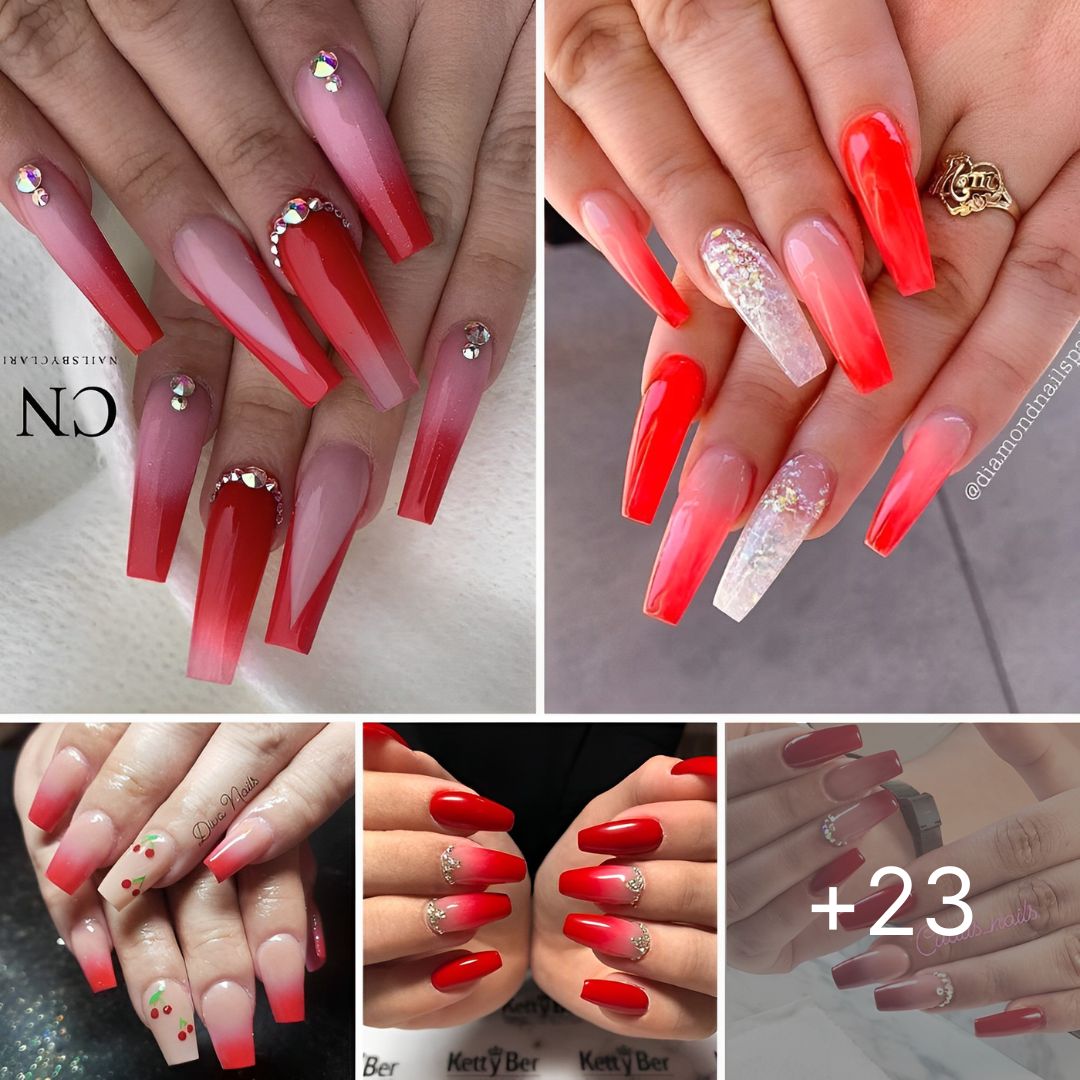 23 Most Beautiful Red Ombre Nails and Ideas