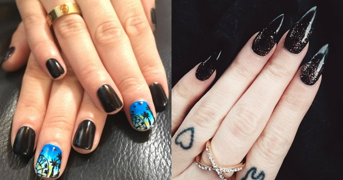 50 Amazing Black Nail Designs You Are Sure to Love