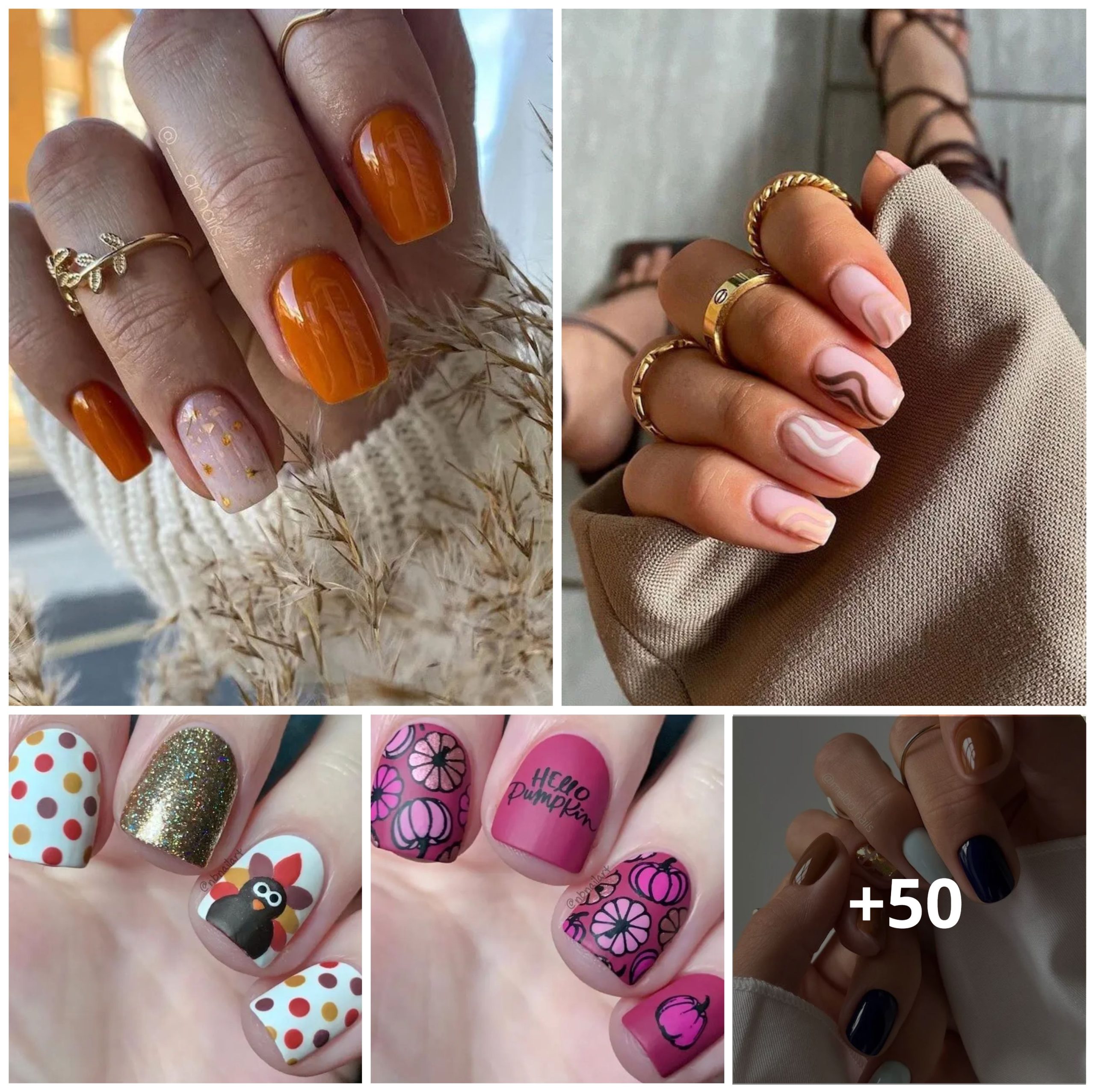 50+ Cute Short Thanksgiving Nails [2024] To Celebrate Thanksgiving In Style