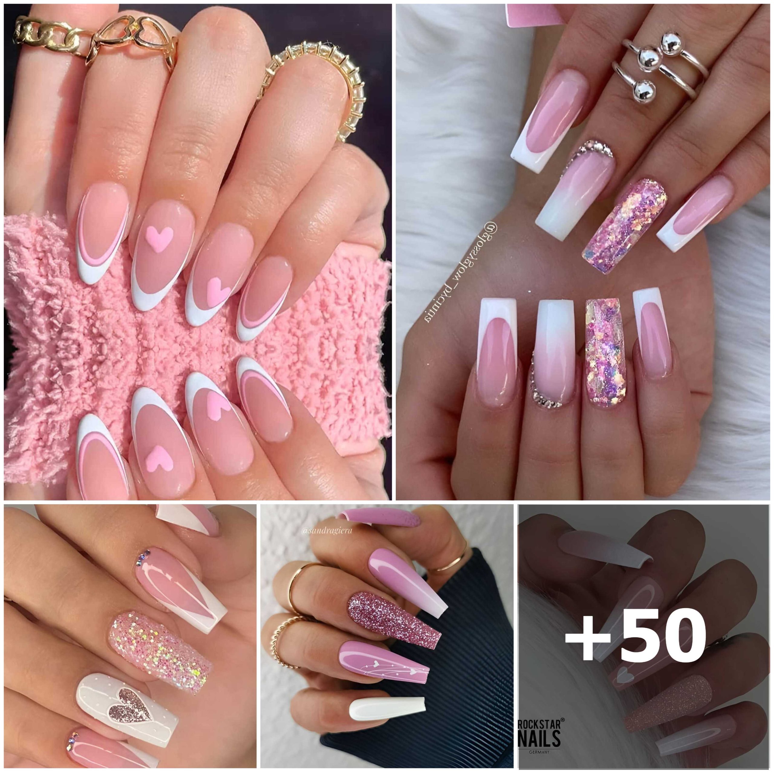 50 Gorgeous Pink and White Nails Fit for a Beauty Queen