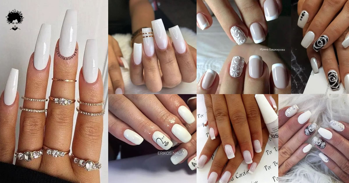 50 Pretty and Cool White Nail Designs to Make your Nails your Best Feature