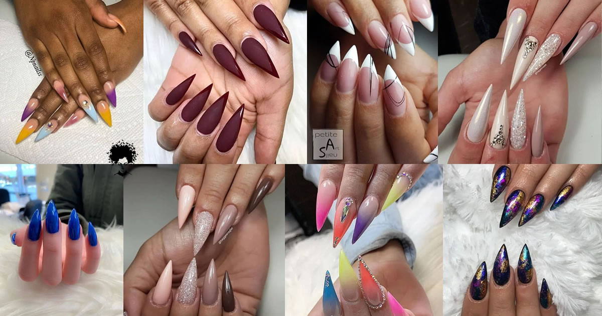 50 Simple Pointy Acrylic Nails to Feel Like the Queen You Are