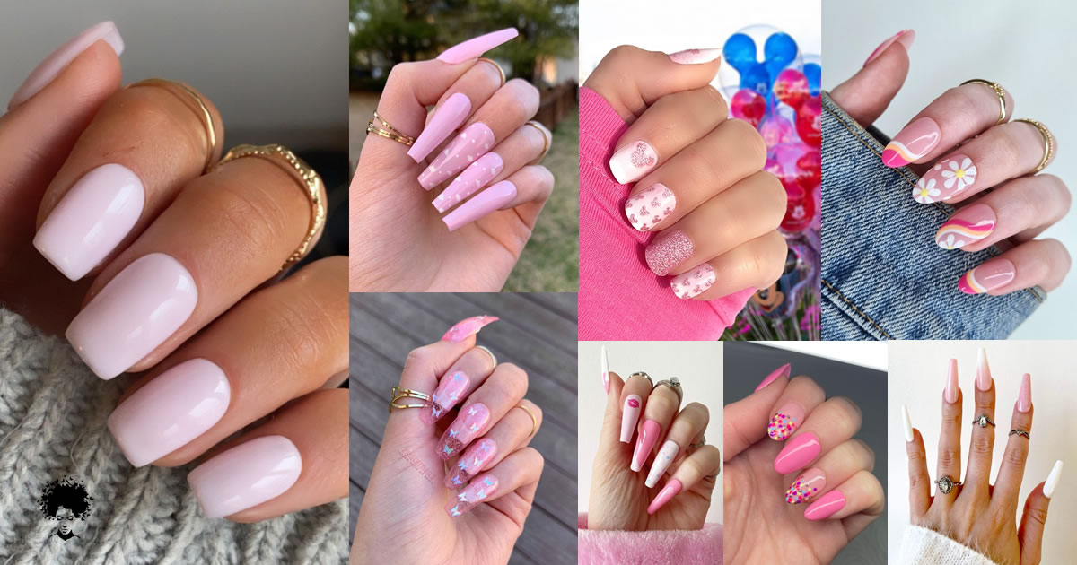 53 Cute Pink Nail Designs That Go With Every Outfit