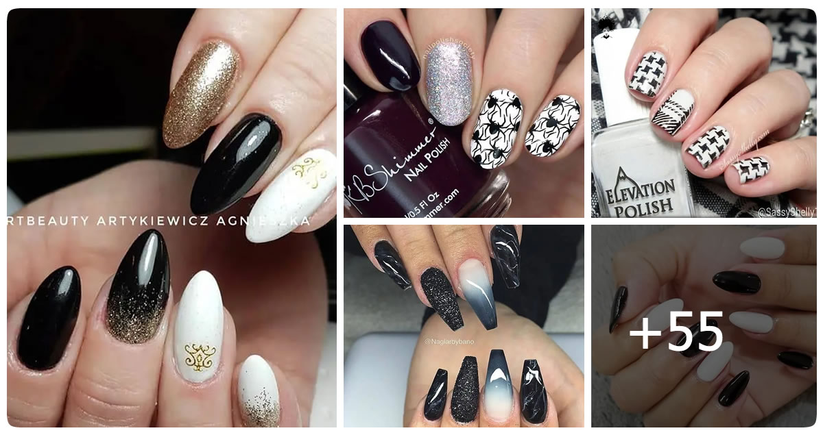 55 Gorgeous Black and White Nail Ideas for a Chic Look