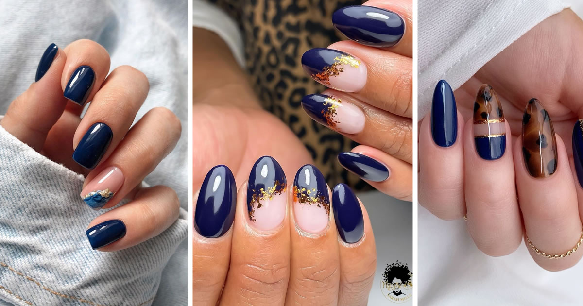 55 Gorgeous Navy Blue Nails For An Elegant Pop Of Color