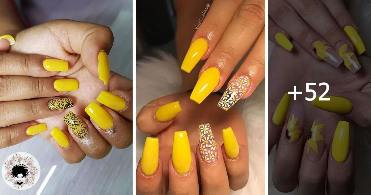 55 PH๏τos: Fun Yellow Acrylic Nails for Every Occasion