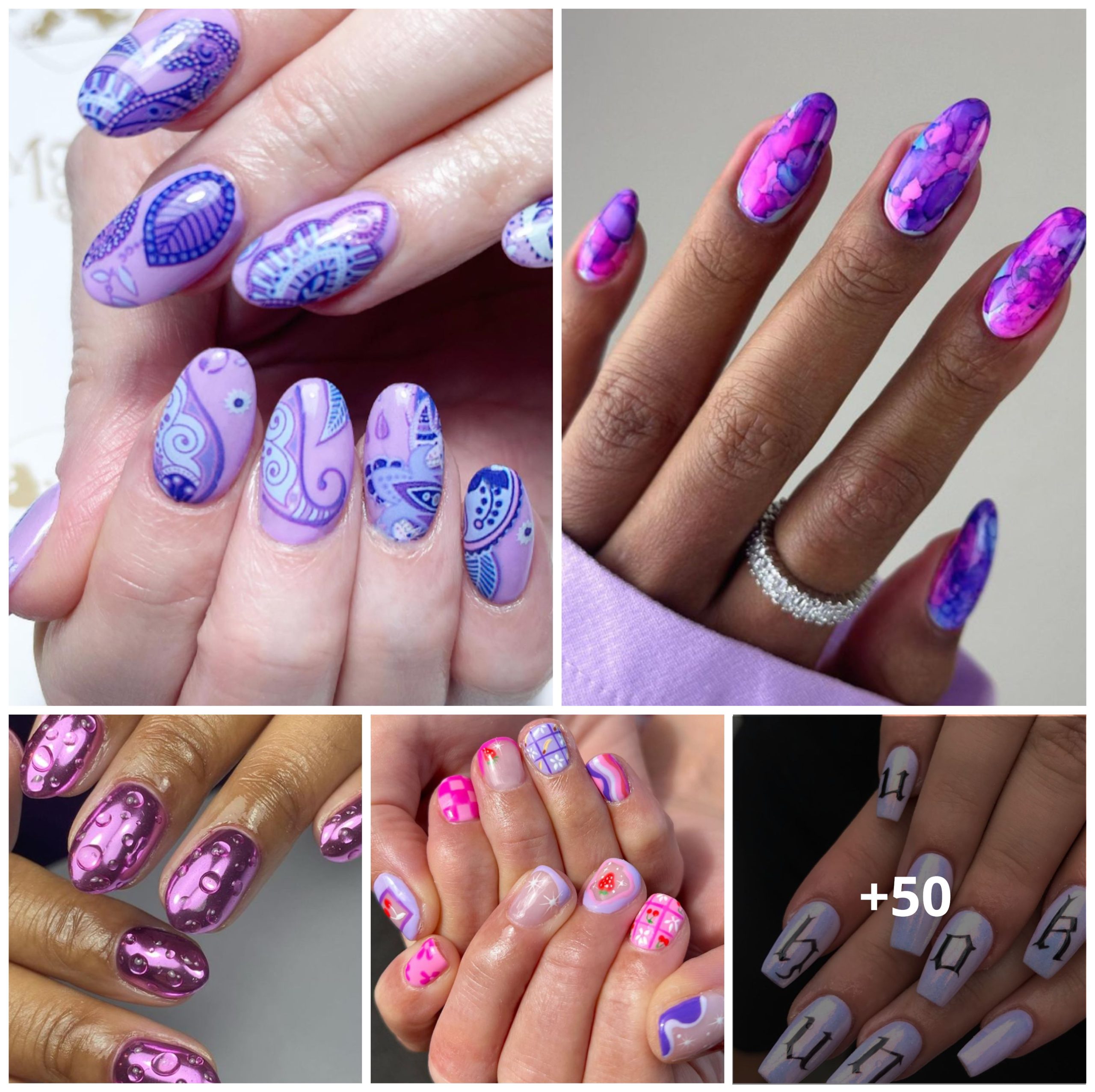 57 Purple Nail Ideas That Are Turning Up the Heat Right Now