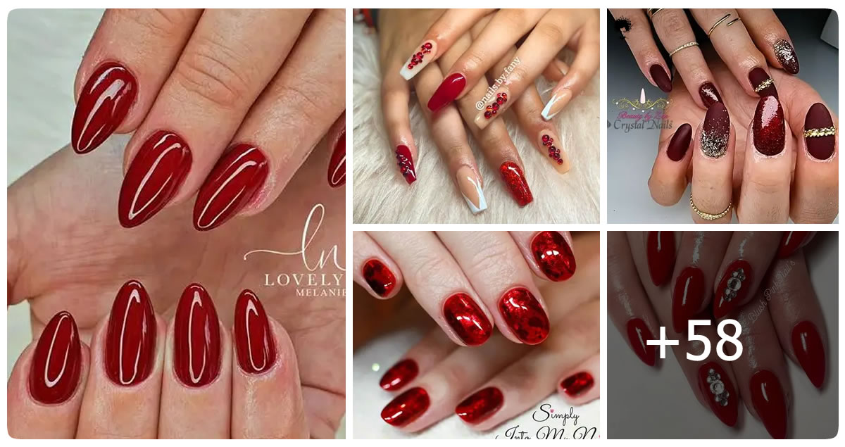 58 Stunning Red Bridal Nail Design Ideas